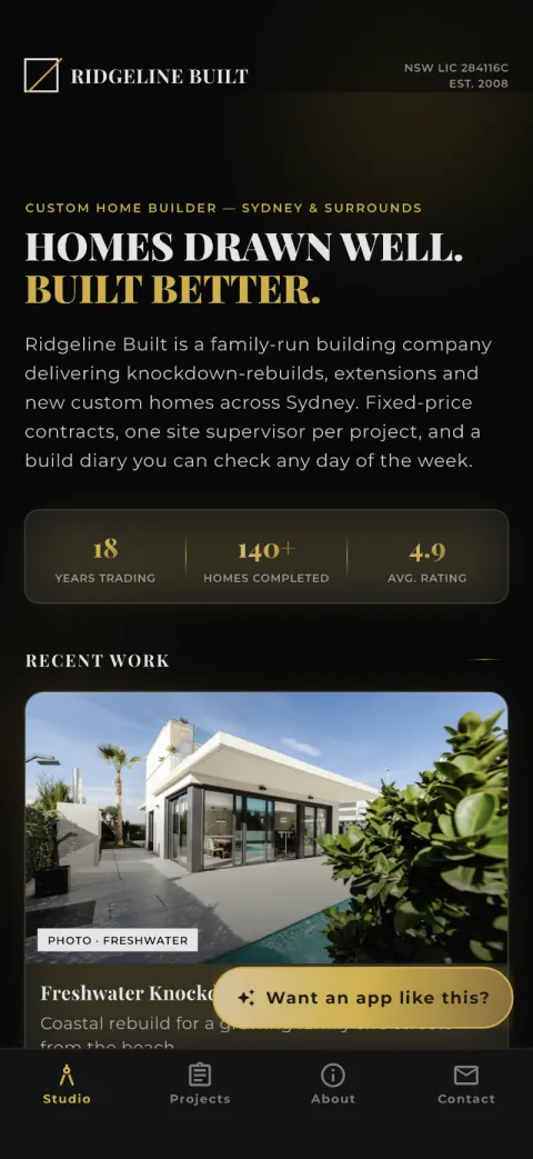 BuilderFlow app screen
