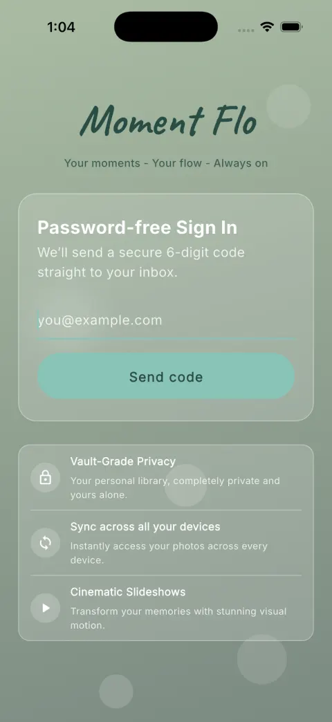 Moment Flo app screen